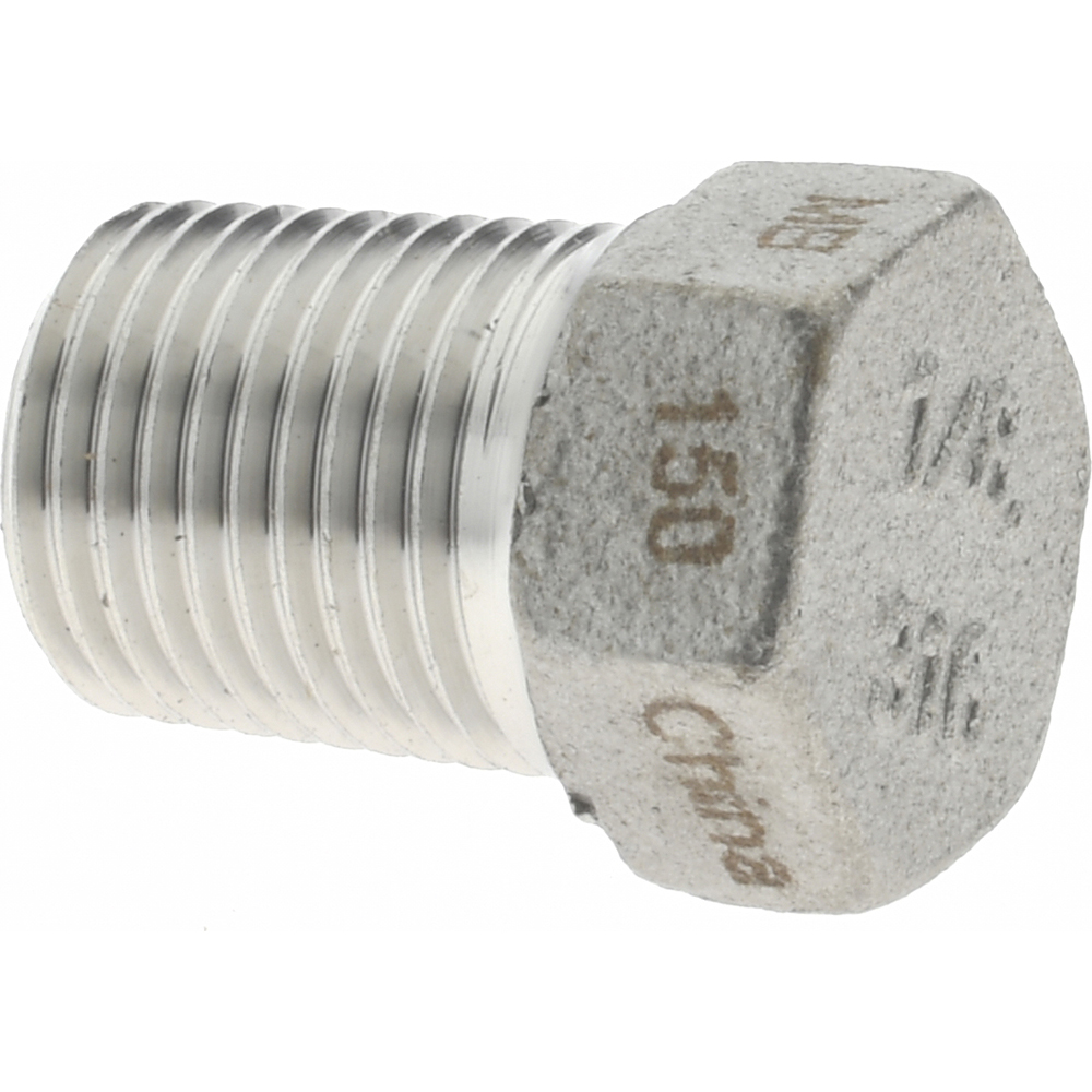 Merit Brass Pipe Hex Plug: 1/8", 316 Stainless Steel - K617H-02