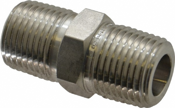 Merit Brass Pipe Hex Plug: 1/8", 316 Stainless Steel - K617H-02