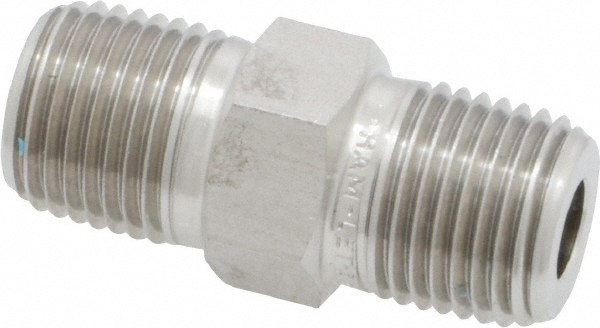 Merit Brass Pipe Hex Plug: 1/8", 316 Stainless Steel - K617H-02