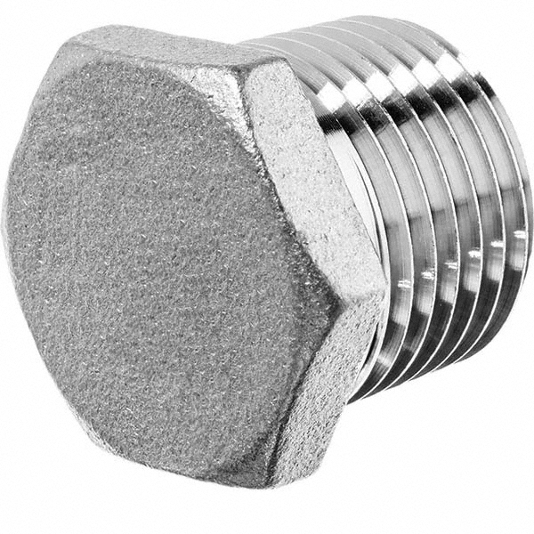 Merit Brass Pipe Hex Plug: 1/8", 316 Stainless Steel - K617H-02