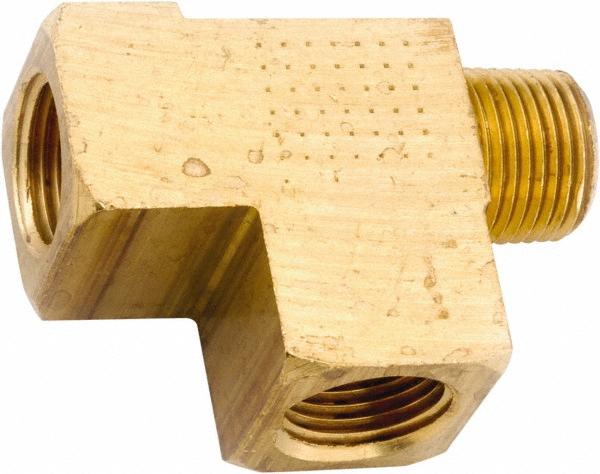 ANDERSON METALS Industrial Pipe Street Tee: 1/8-27 Female Thread, 1/8-27 Male Thread, MNPT x FNPT - 756127-02