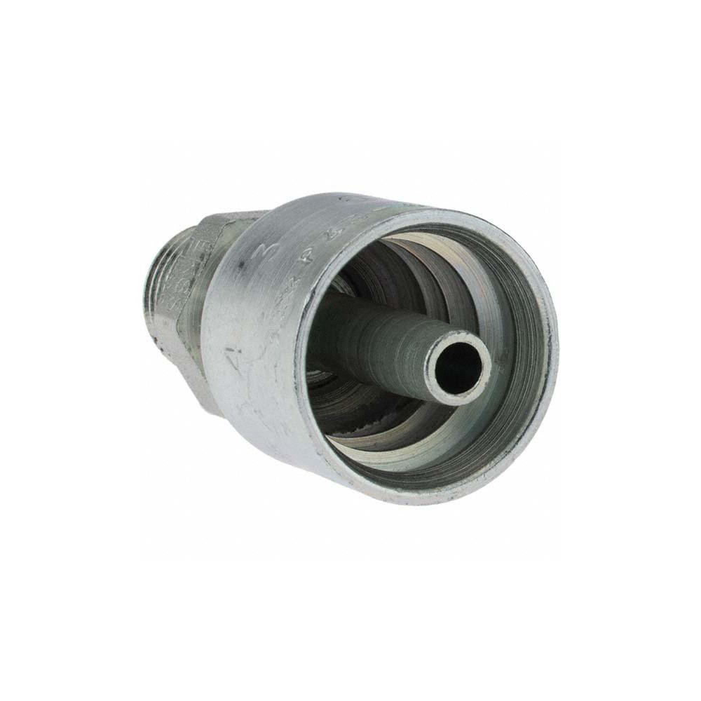 Parker Hydraulic Hose Male Rigid Fitting: 0.25" ID, 4 mm, 9/16-18 - KP81361