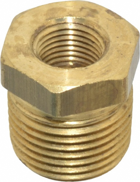Parker Industrial Pipe Bushing: 1/8" Female Thread, 3/8" Male Thread, MNPTF x FNPTF - 209P-6-2