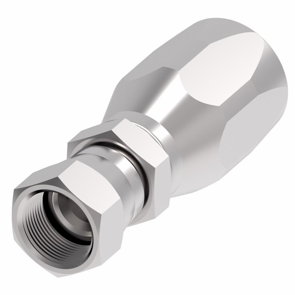 Eaton 7/16-20 JIC, Carbon Steel Reusable Hose Female Swivel Fitting - 24704N-604