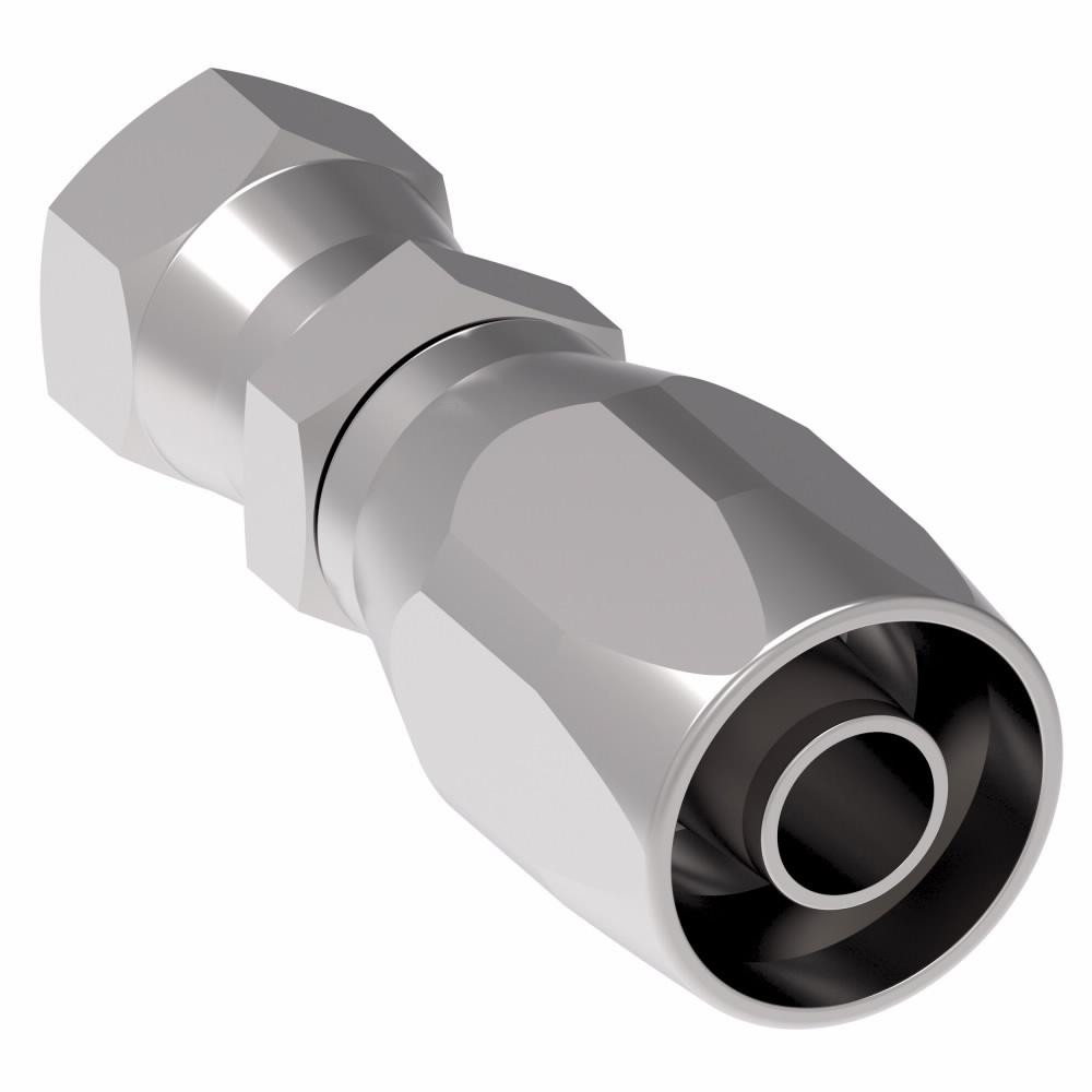 Eaton 7/16-20 JIC, Carbon Steel Reusable Hose Female Swivel Fitting - 24704N-604