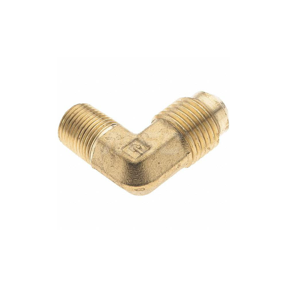 Parker Flared Tube 90 Deg Male Elbow: 5/16" OD, 1/8-27 Thread, 45 deg Flared Angle - 11026