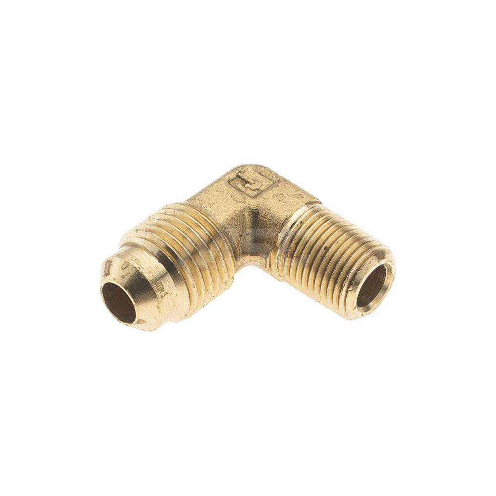 Parker Flared Tube 90 Deg Male Elbow: 5/16" OD, 1/8-27 Thread, 45 deg Flared Angle - 11026
