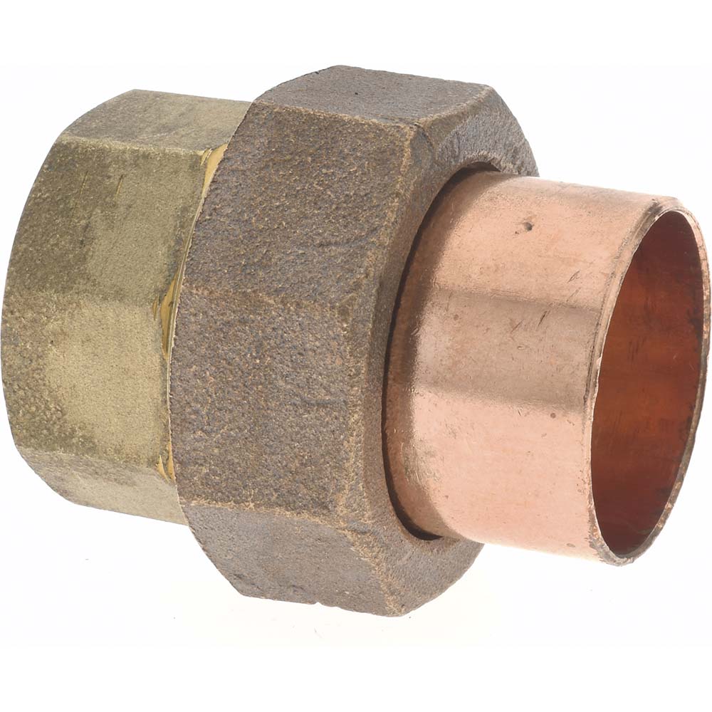 Mueller Industries Wrot Copper Pipe Union: 1-1/4" Fitting, C x C, Solder Joint, Lead Free - A 11205NL