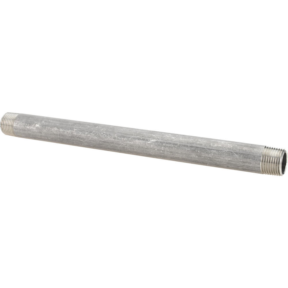 Merit Brass Stainless Steel Pipe Nipple: 3/8" Pipe, Grade 304 & 304L - 4006-800