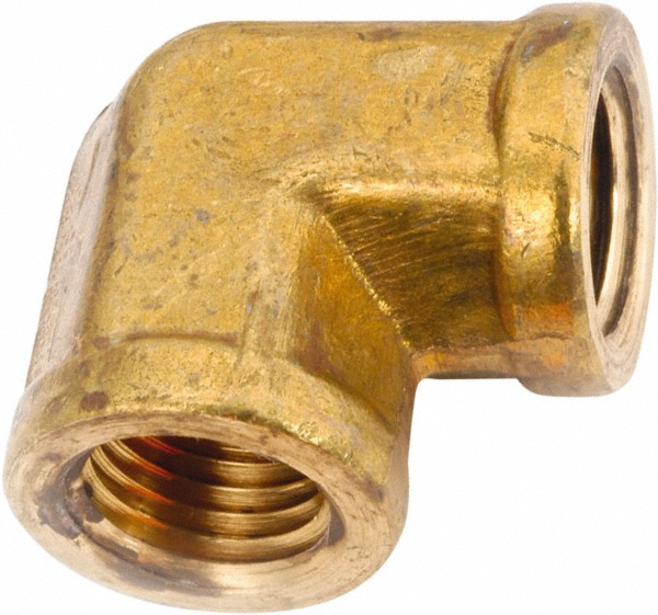 ANDERSON METALS Brass Pipe Tee: 1/2" Fitting, Flanged, NPT, Lead Free - 756201-08