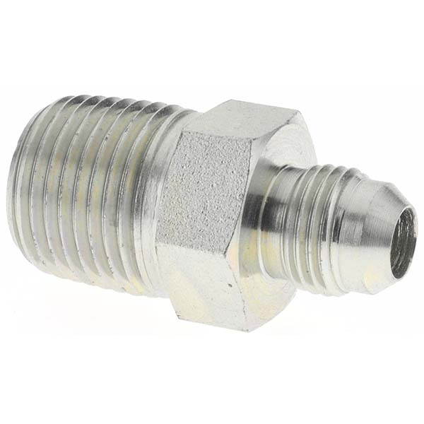 Parker Steel Flared Tube Connector: 3/8" OD, 37 deg Flared Angle - KP17573