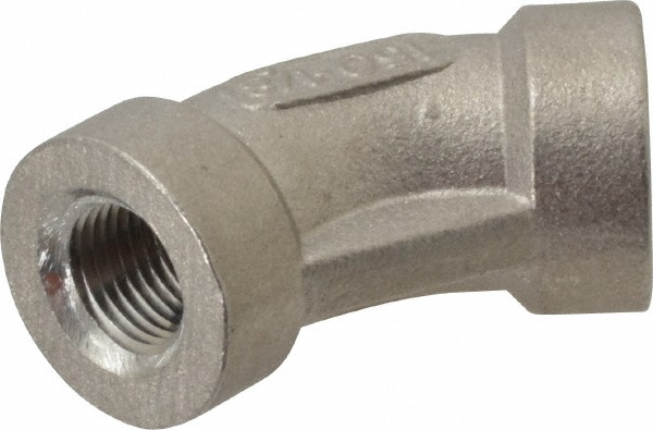 Merit Brass Pipe 45 deg Elbow: 1/8", 316 Stainless Steel - K602-02