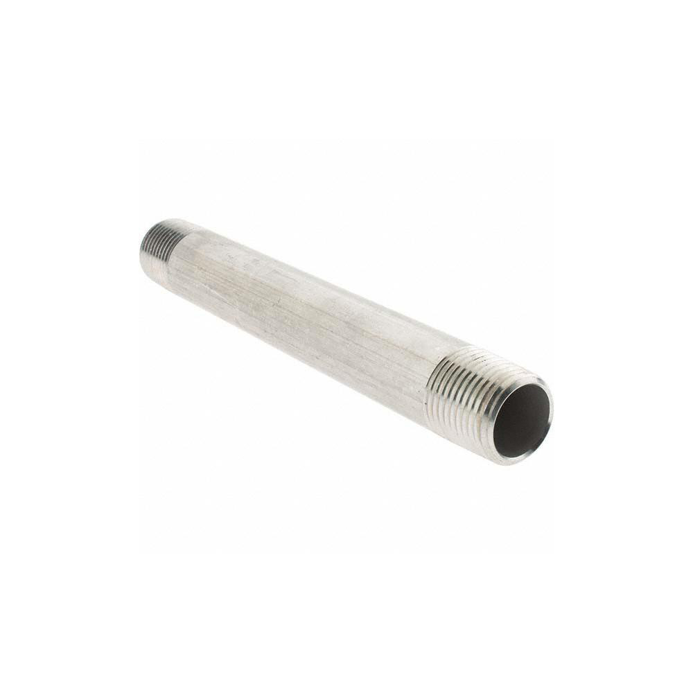 Value Collection Stainless Steel Pipe Nipple: 1/2" Pipe, Grade 316 & 316L - 6BN1/2*6