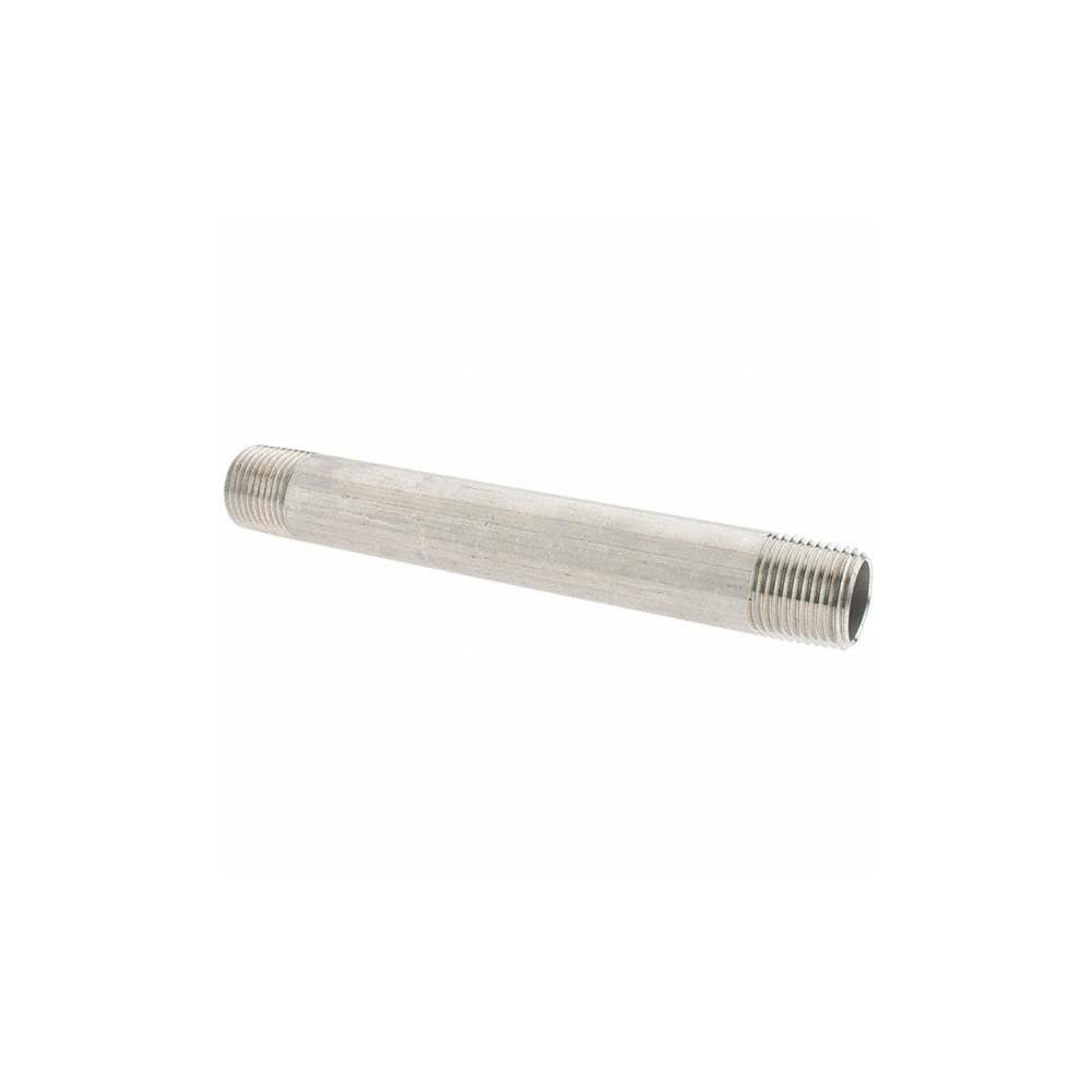 Value Collection Stainless Steel Pipe Nipple: 1/2" Pipe, Grade 316 & 316L - 6BN1/2*6
