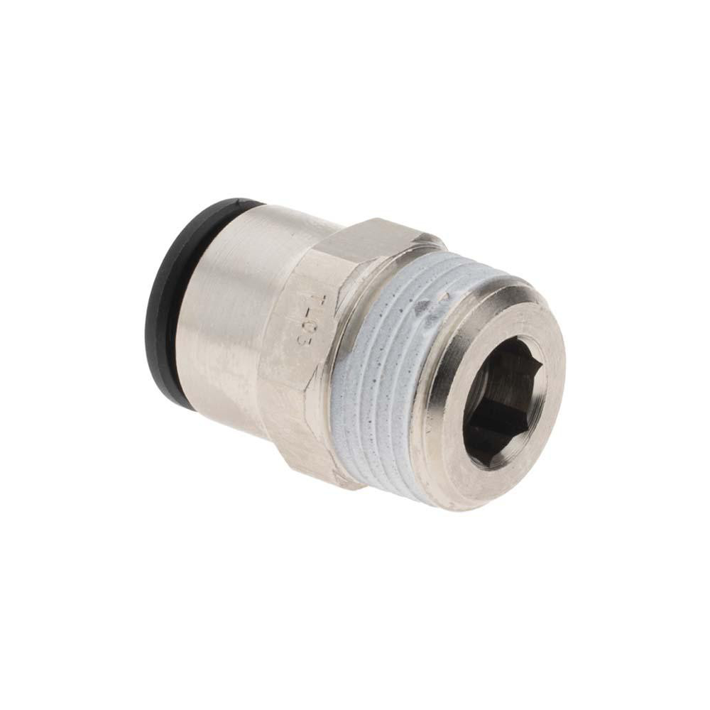 Parker Push-to-Connect Tube x Male BSPT Fitting: Connector, BSPT, 10.00 mm OD - KP23904