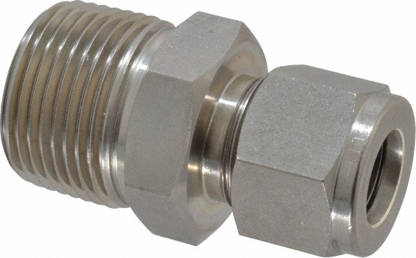 Ham-Let Compression Tube Connector: 1/2" Tube OD, Compression x MNPT - 3002013