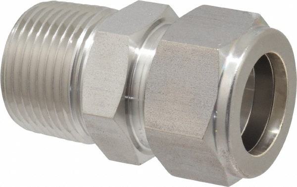 Ham-Let Compression Tube Connector: 1/2" Tube OD, Compression x MNPT - 3002013