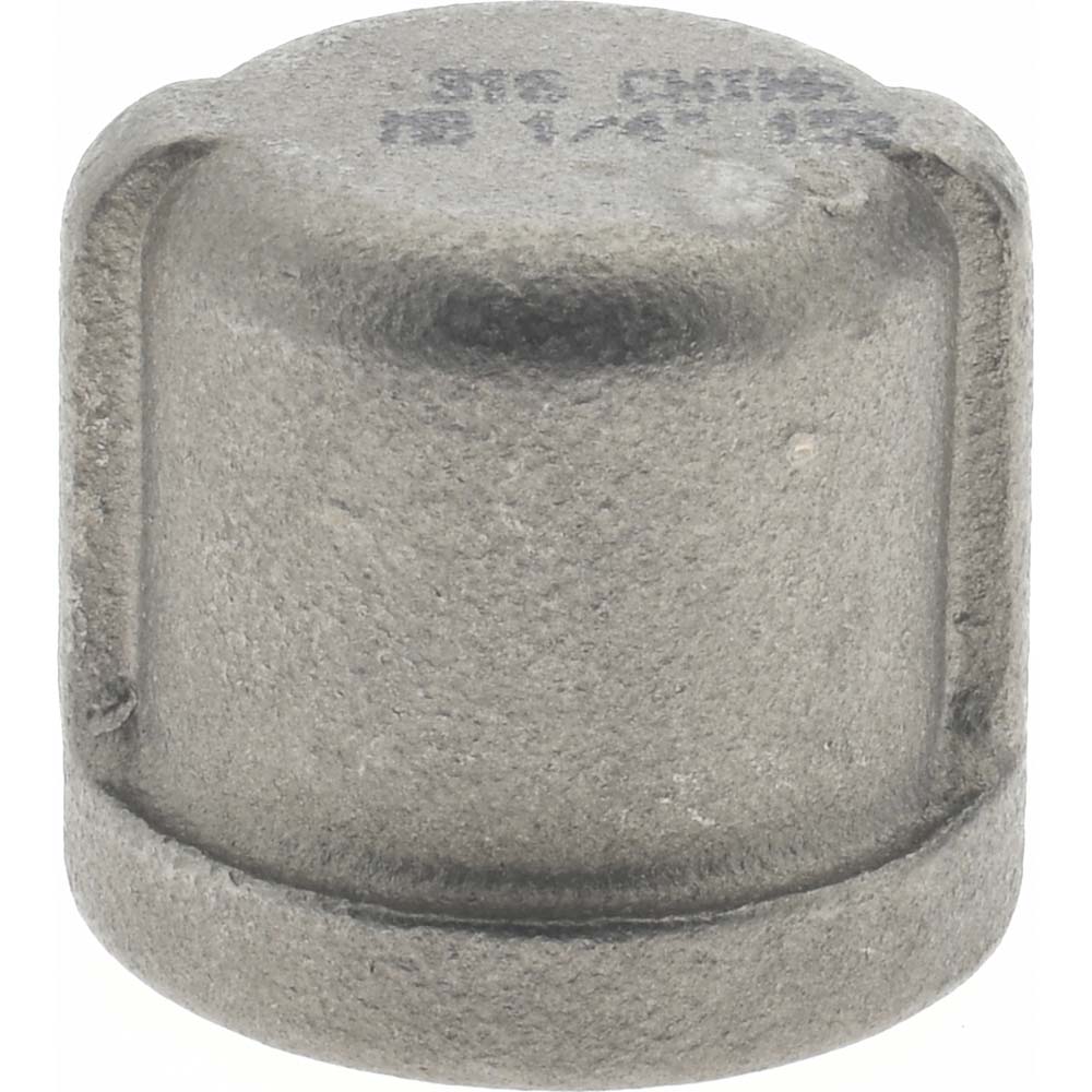 Merit Brass Pipe End Cap: 1/8", 316 Stainless Steel - K616-02