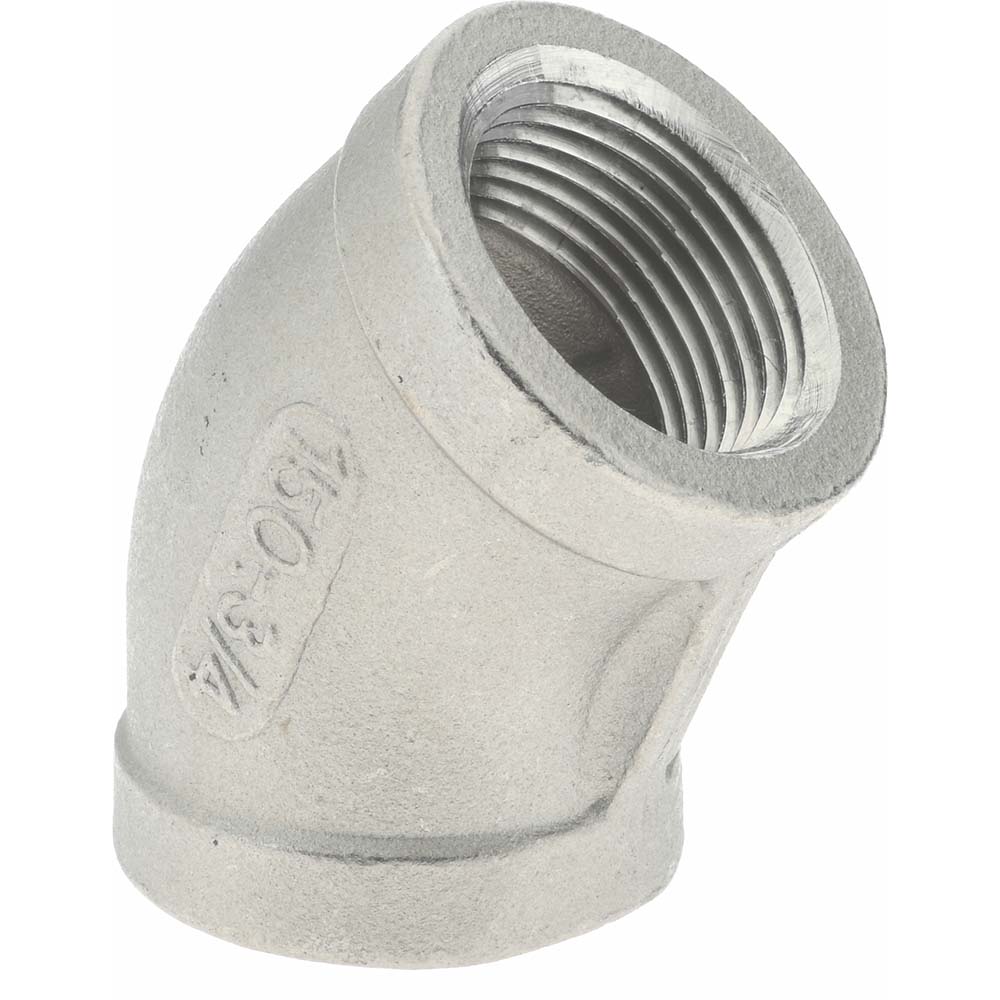 Merit Brass Pipe 45 deg Elbow: 3/4", 316 Stainless Steel - K602-12