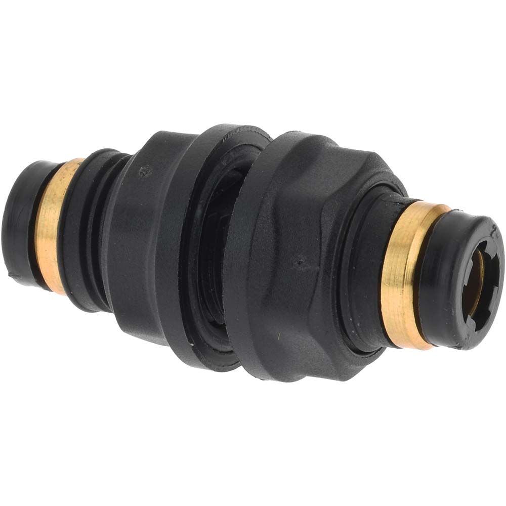SMC PNEUMATICS Push-to-Connect Push-to-Connect Fitting: Bulkhead Union, 9/16-18 Thread, UNF, 3/16" OD - KQ2E05-00A