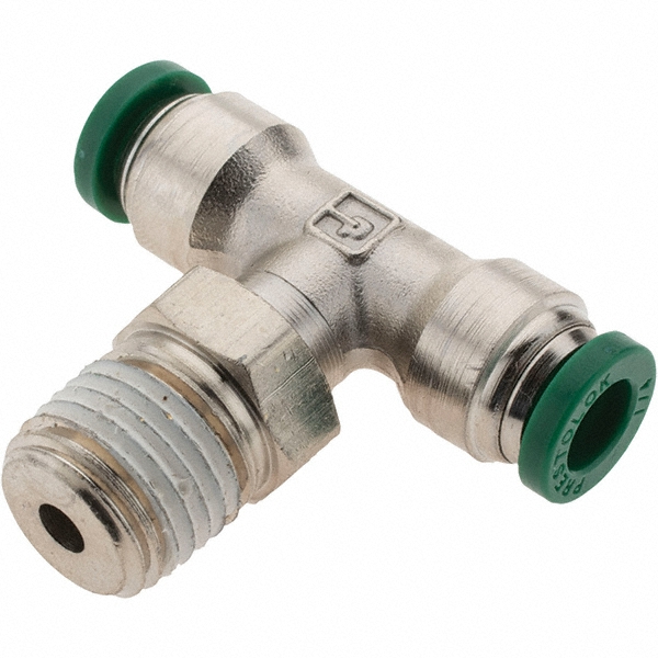 Legris Push-to-Connect Tube x Male BSPT Fitting: Male Branch Tee, BSPT - 3108 06 10