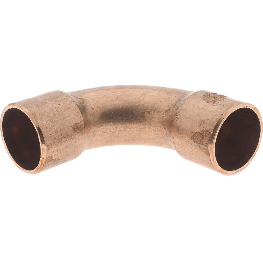 Mueller Industries Wrot Copper Pipe 90 ° Long Radius Elbow: 3/4" Fitting, C x C, Solder Joint - W 02734