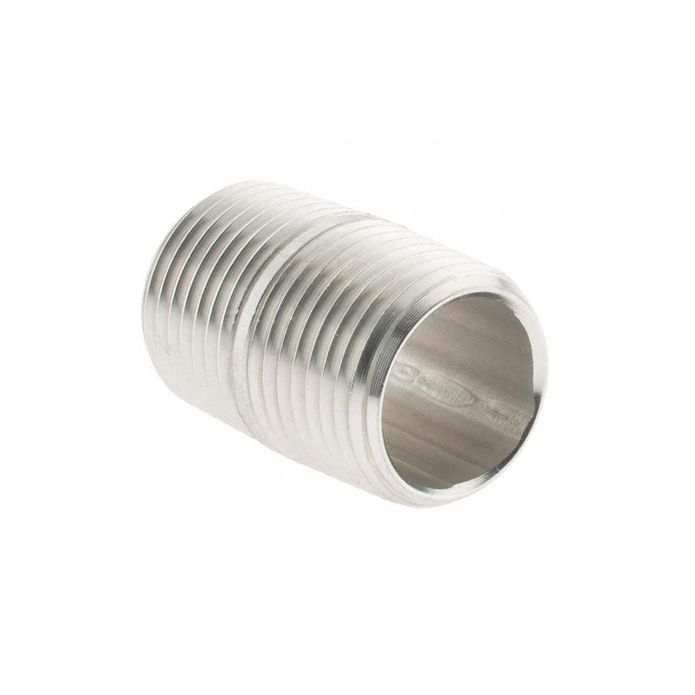 Value Collection Stainless Steel Pipe Nipple: 3/8" Pipe, Grade 316 & 316L - 6BN3/8*1