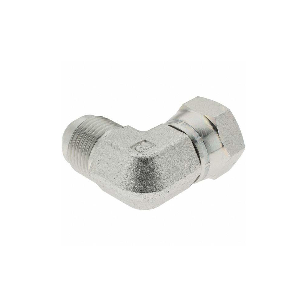 Parker Steel Flared Tube 90 Deg Elbow: 3/4" OD, 37 deg Flared Angle - KP70895