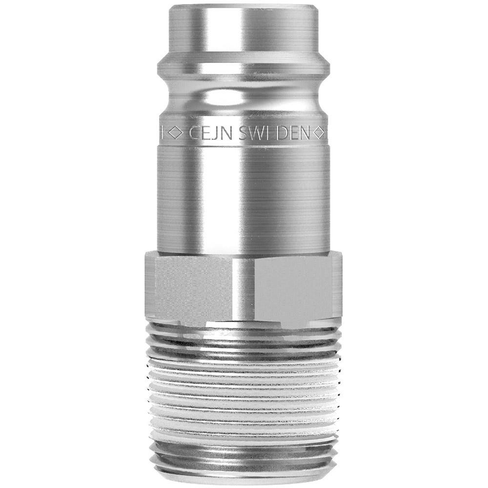 CEJN Pneumatic Hose Coupling: 1/4" Thread, 3/8" Body Dia, High Flow Interchange - 10 410 5452