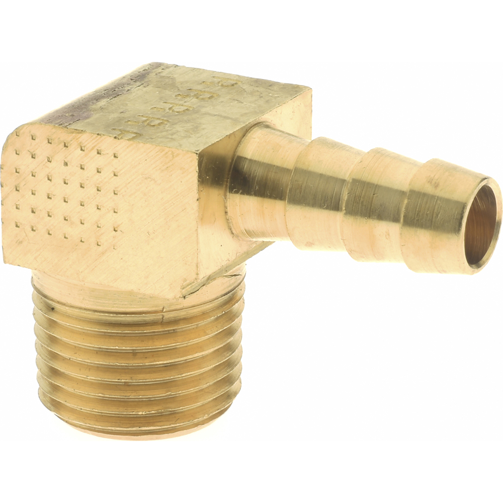 Parker Barbed Hose Fitting: 3/8" x 5/16" ID Hose, Elbow - 129HB-5-6