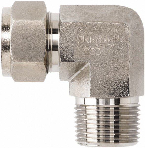 Brennan Compression Tube Male Elbow: 3/8" Tube OD, MNPT - KP4274