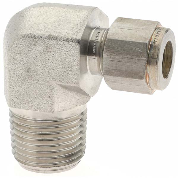 Brennan Compression Tube Male Elbow: 3/8" Tube OD, MNPT - KP4274