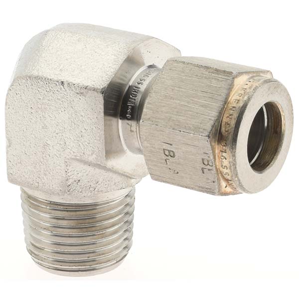 Brennan Compression Tube Male Elbow: 3/8" Tube OD, MNPT - KP4274