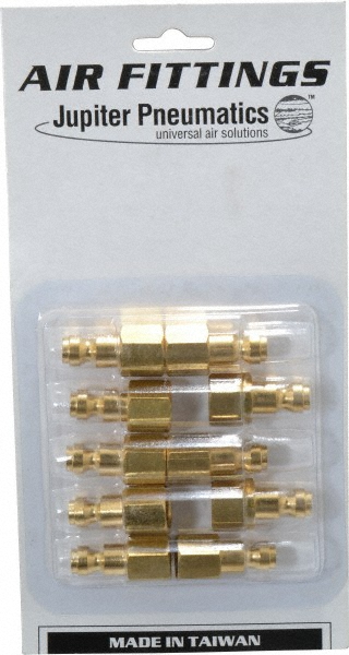 Value Collection 10 Piece 1/4" Body 1/4 NPT 215 psi Steel ARO Pneumatic Coupling Plug Set - 2521682521