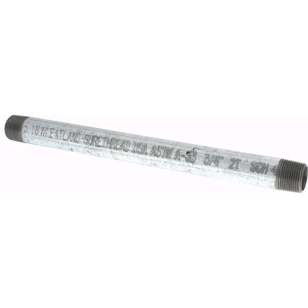 Value Collection Galvanized Pipe Nipple: 3/4", 10" Long, Schedule 40, Steel - NG05100