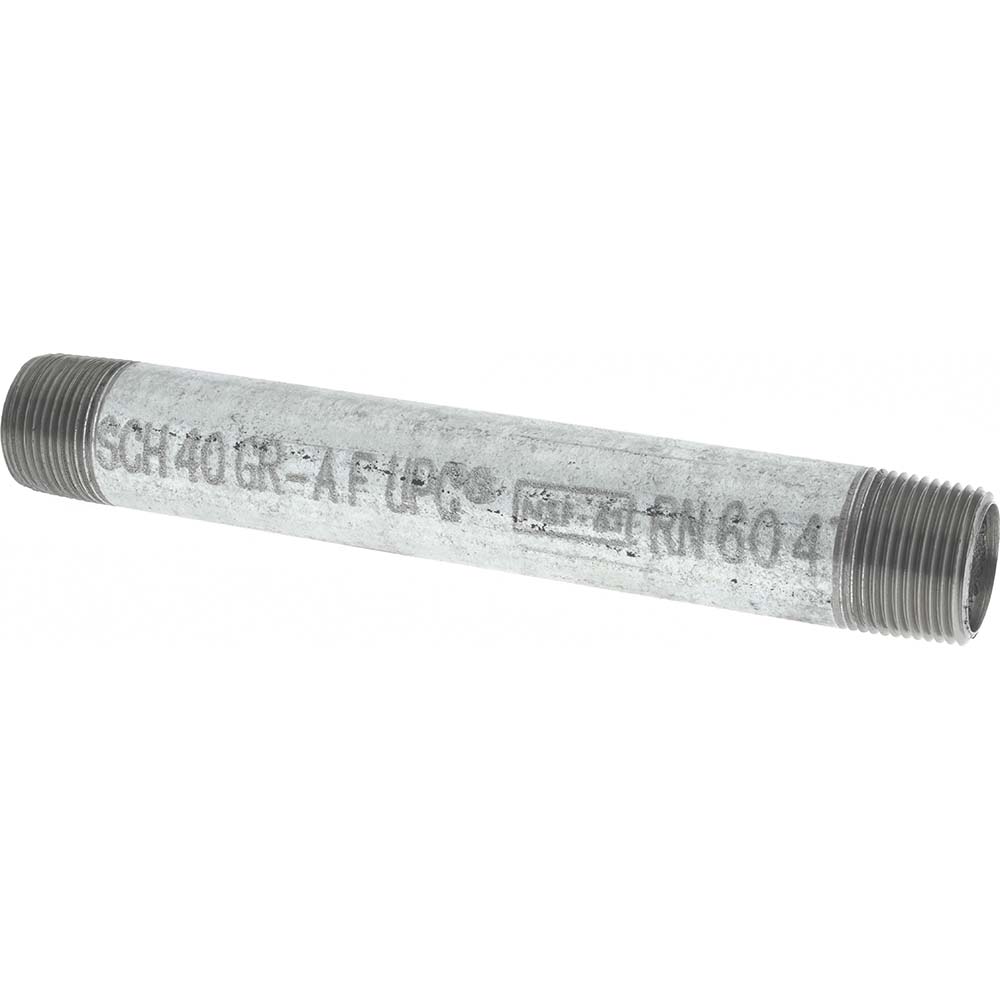 Value Collection Galvanized Pipe Nipple: 3/4", 10" Long, Schedule 40, Steel - NG05100