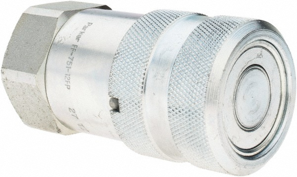 Parker Hydraulic Hose Coupler: 16 mm, 1-11-1/2, 3,000 psi - BDPQ-00056