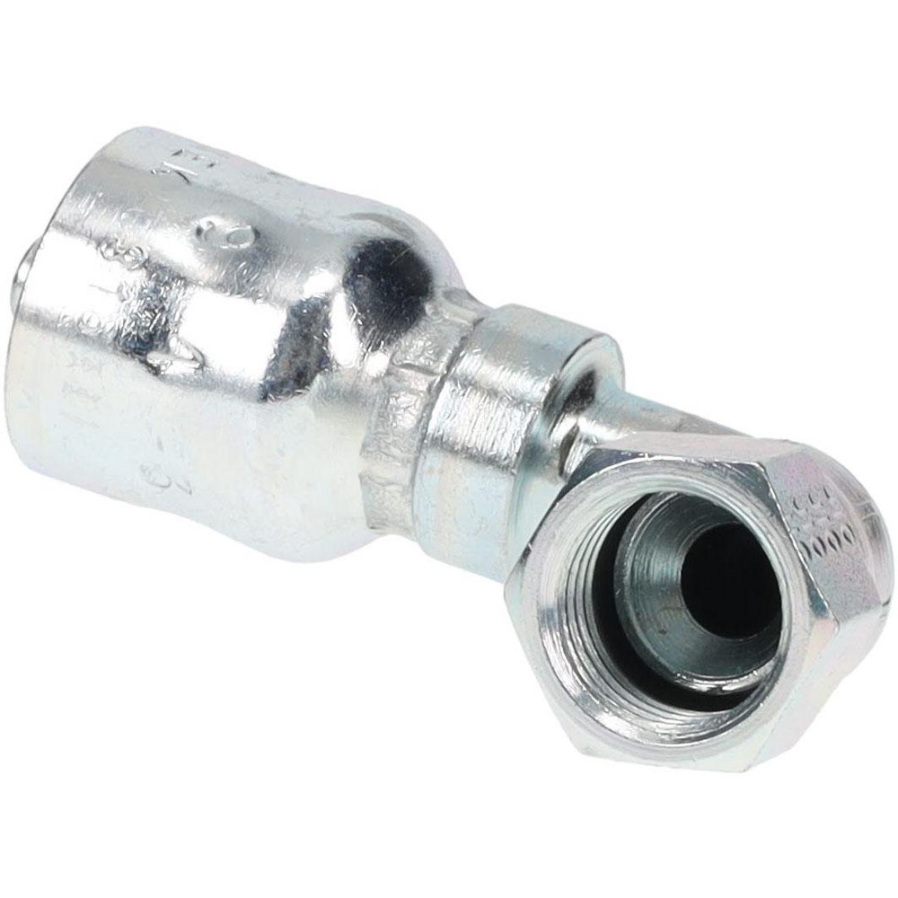 Parker Hydraulic Hose Short Drop Female JIC Swivel 90 ° Elbow: 0.5" ID, 8 mm, 3/4-16 - 13943-8-8