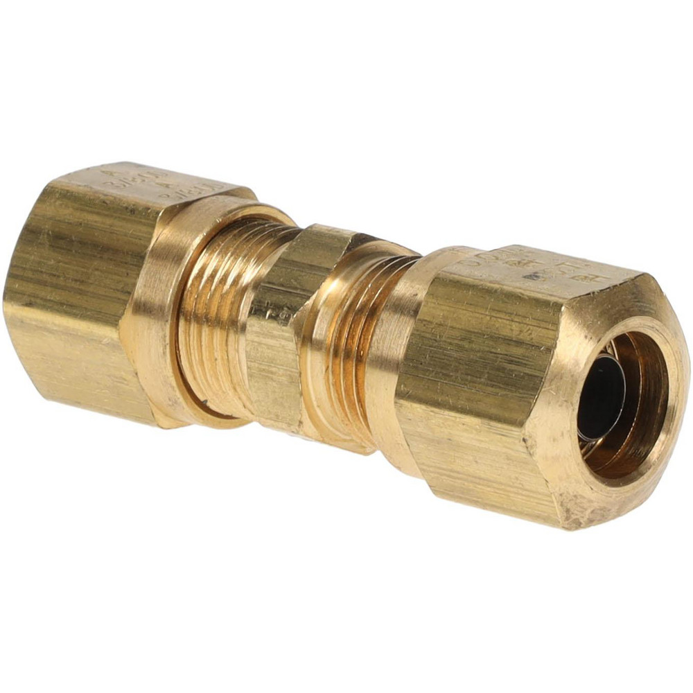 Parker Compression Tube Union: 3/8" Tube OD, Compression x Compression - 6SC6-B