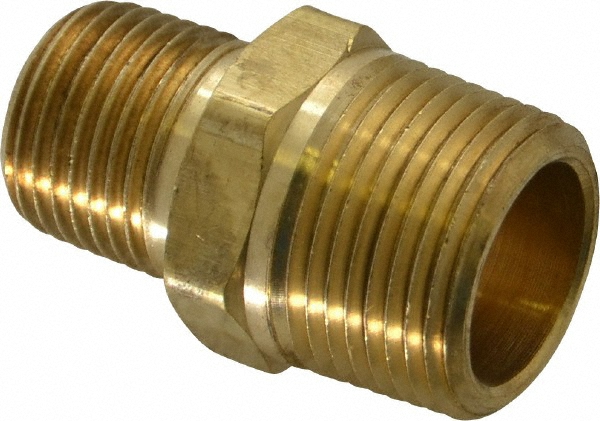 Brennan Industrial Pipe Hex Plug: 3/4 x 1/2" Male Thread, MNPTF x MNPTF - 16009