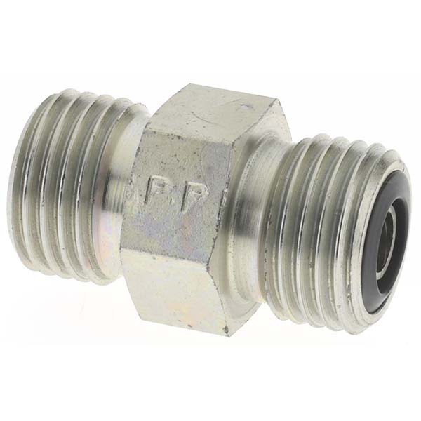 Parker Compression Tube Union: 9/16-18, 1/4" Tube OD, ORFS - KP80055
