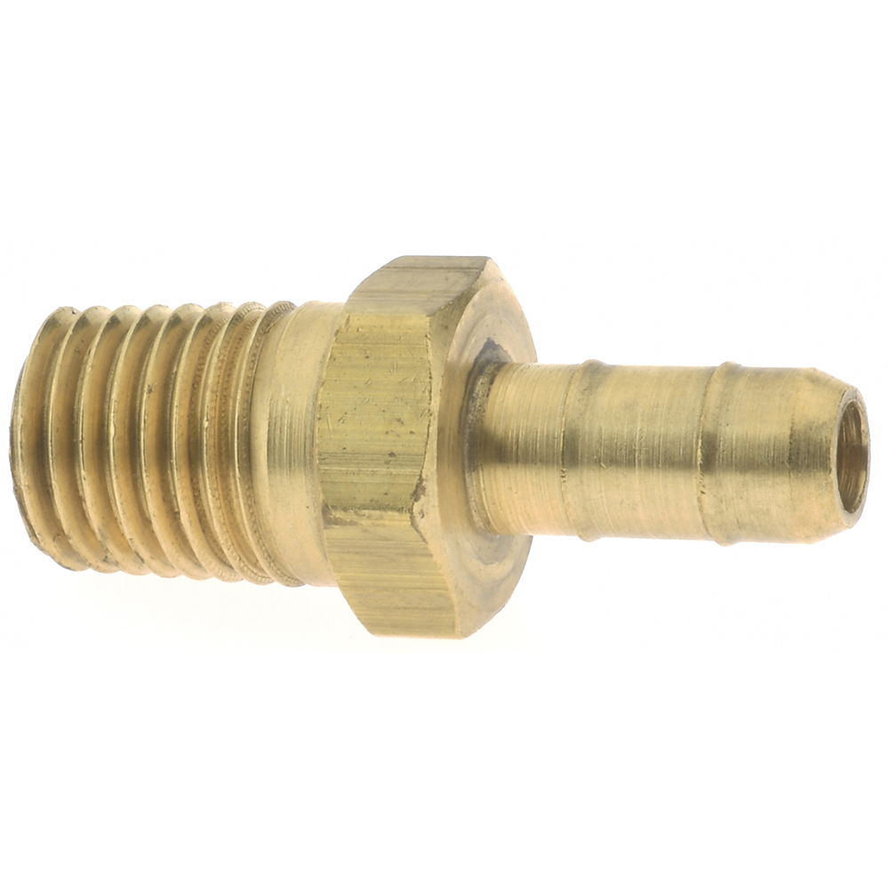 Parker Barbed Tube Male Connector: Multiple Barbs, 10-32 UNF - 27-2