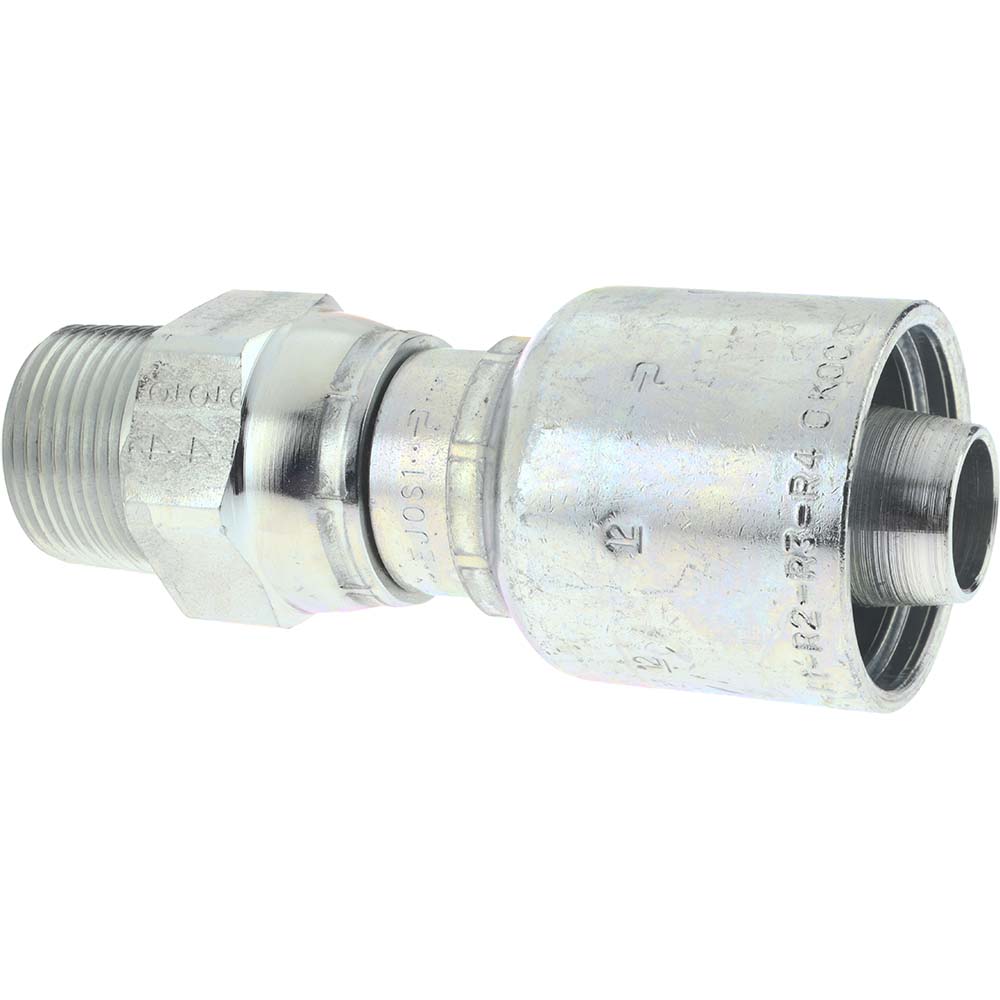 Parker Hydraulic Hose Male ORFS Swivel Fitting: 0.75" ID, 12 mm, 3/4" - BD-1J0431212-1