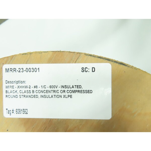 Gexpro XHHW-2 BLACK INSULATED 1C 8AWG 1000FT 600V-AC WIRE - M708ST-01