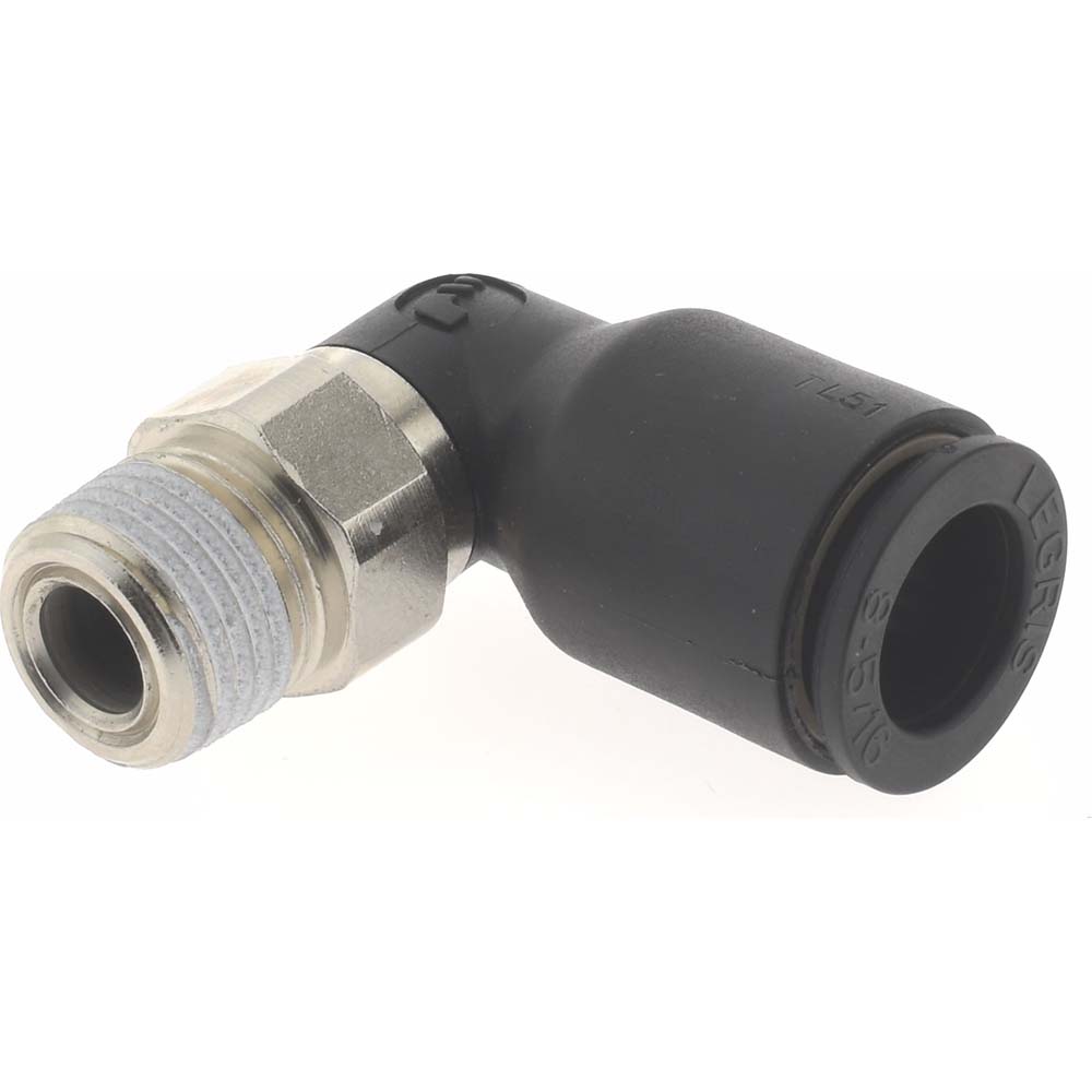Legris Push-to-Connect Fitting: Male Elbow, NPT, 5/16" OD - 3109 08 11