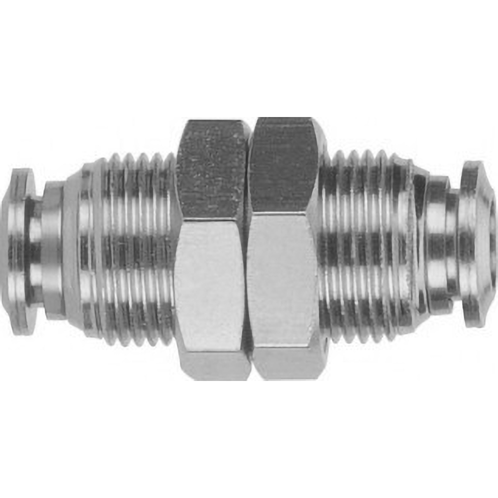 SMC PNEUMATICS Push-to-Connect Push-to-Connect Fitting: Bulkhead Union, M14x1 Thread, UNF, 6.00 mm OD - KQ2E06-00A