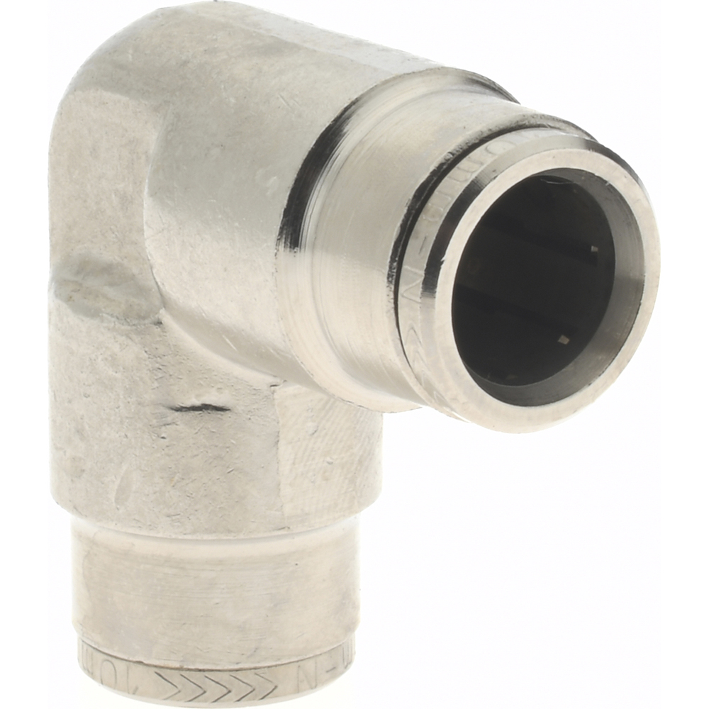 Norgren Push-to-Connect Tube x Tube Fitting: Elbow Connector, 10.00 mm OD - 100401000