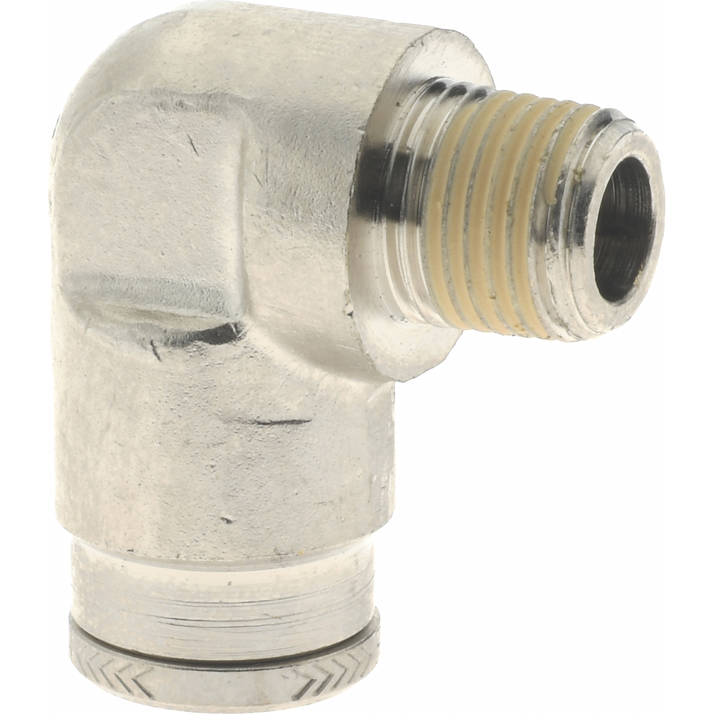 Norgren Push-to-Connect Tube x Tube Fitting: Elbow Connector, 10.00 mm OD - 100401000