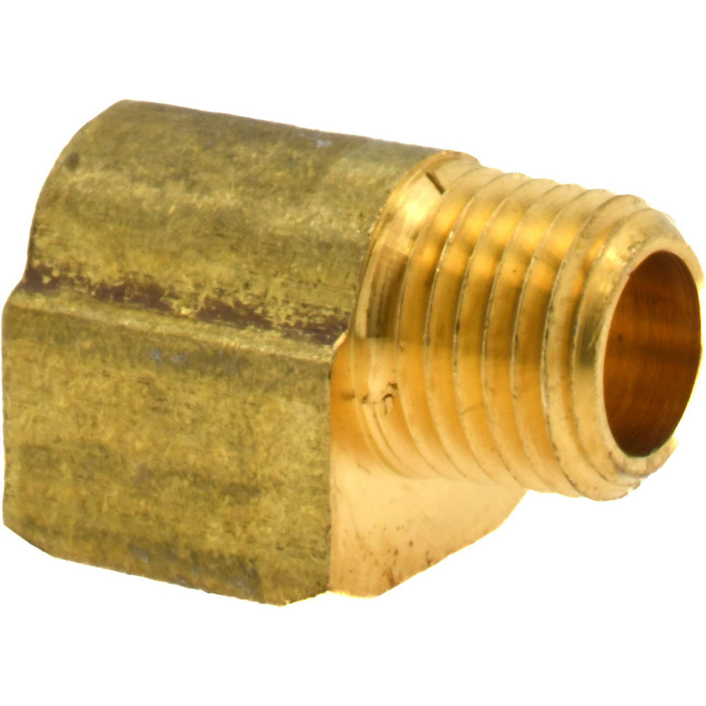 ANDERSON METALS Industrial Pipe 90 ° Street Elbow: 1/4-18 Female Thread, 1/4-18 Male Thread, MNPT x FNPT - 756116-04