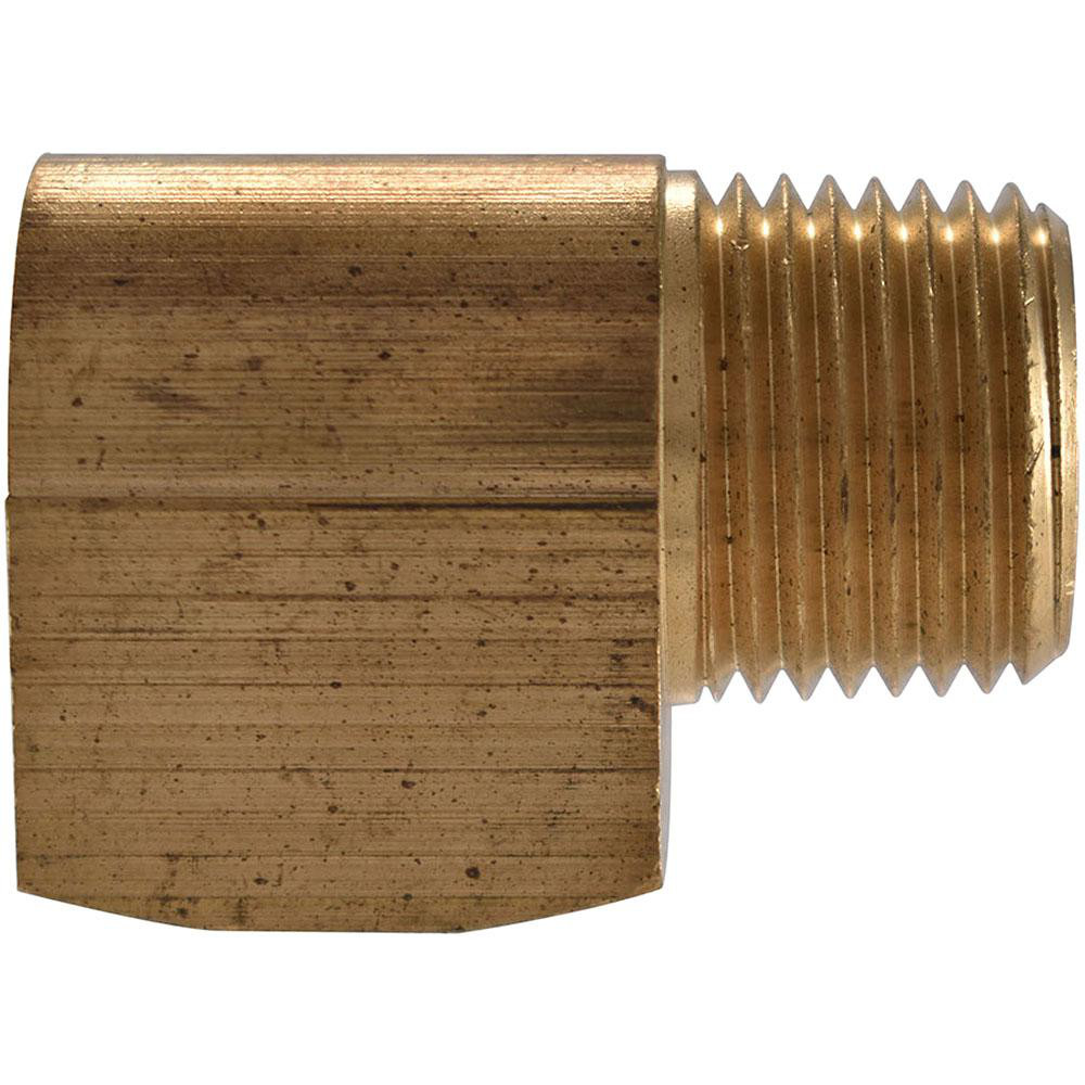 ANDERSON METALS Industrial Pipe 90 ° Street Elbow: 1/4-18 Female Thread, 1/4-18 Male Thread, MNPT x FNPT - 756116-04